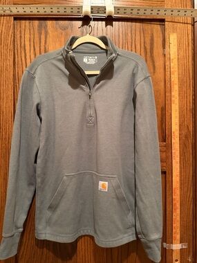 Carhartt Men's Quarter-Zip Sweatshirt in Gray